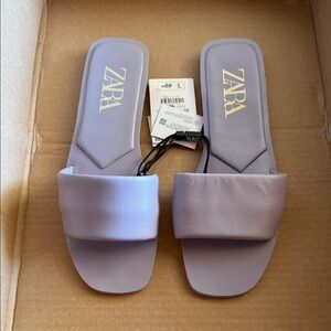 Zara Women's Lavender Slide Sandals